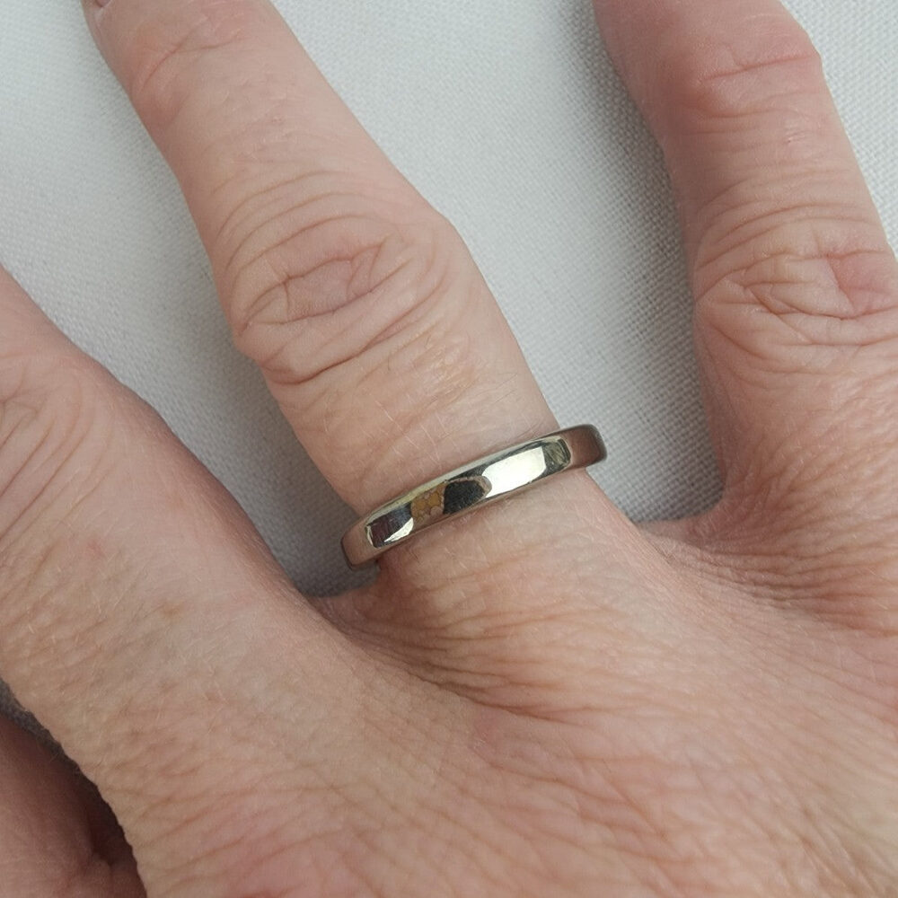 Classic Silver Band Ring Minimalist Stackable - Women's Jewelry 7.5